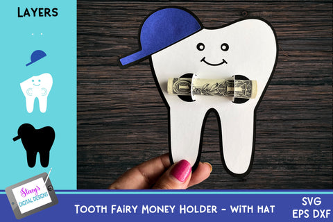 Tooth Fairy Money Holder | Tooth Fairy Money Card | 4 Designs SVG Stacy's Digital Designs 