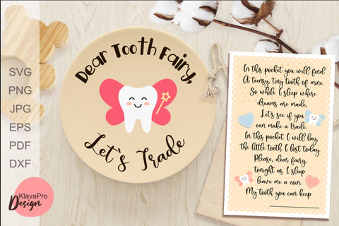Tooth Fairy SVG bundle for bags, Door hanger, plates, candlesticks, t-shirts, pillow and other SVG Klava P 