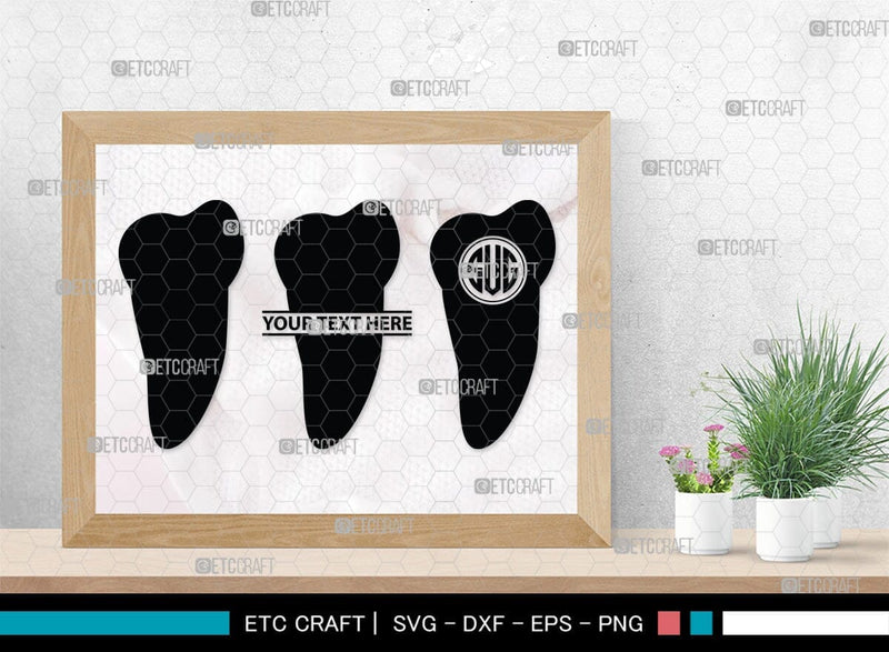 Tooth monogram, Tooth Silhouette, Tooth SVG, Dental Svg, Teeth Svg ...