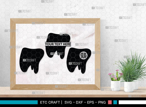 Tooth monogram, Tooth Silhouette, Tooth SVG, Dental Svg, Teeth Svg, Dentist Tooth Svg, SB00161 SVG ETC Craft 