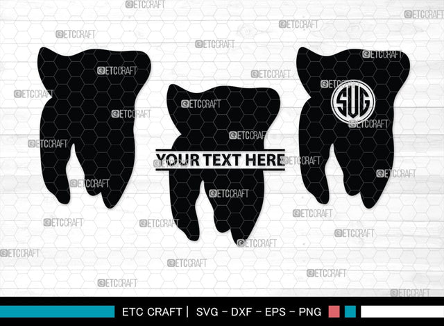 Tooth monogram, Tooth Silhouette, Tooth SVG, Dental Svg, Teeth Svg, Dentist Tooth Svg, SB00161 SVG ETC Craft 
