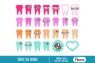 Tooth Svg Bundle SVG Pinoyart Kreatib