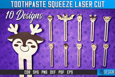 Toothpaste Squeezer Laser Cut | Laser Cut SVG Design | CNC File SVG Fly Design 