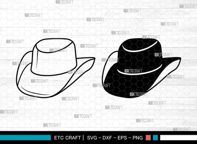 Top Hat SVG, Fedora Hat Svg, Retro Hat Svg, Gentleman Hat Svg, Cowboy Hat Svg, Top Hat SVG ETC Craft 