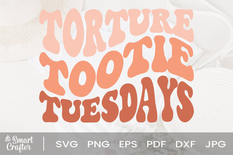 Torture tootie tuesdays svg wavy style svg, EPS PNG Cricut Instant Download SVG Fauz 