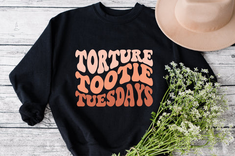 Torture tootie tuesdays svg wavy style svg, EPS PNG Cricut Instant Download SVG Fauz 