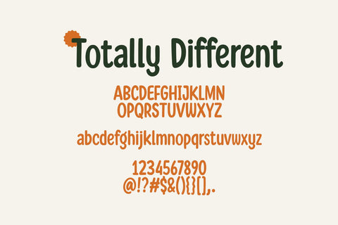 Totally Different - a Humble Font Font nhfonts 
