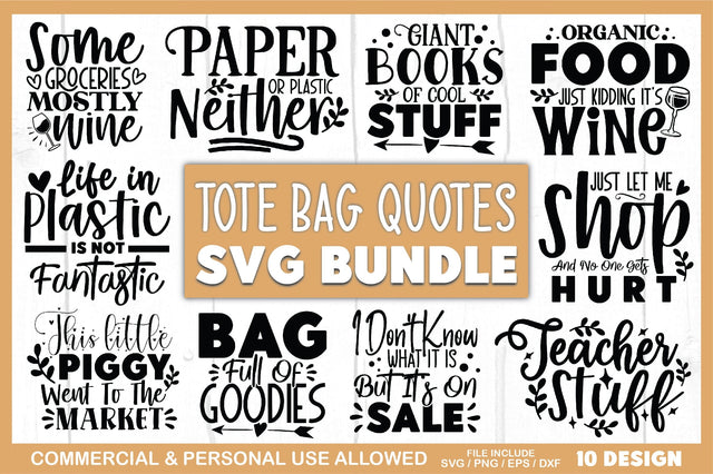 Tote Bag Quotes Bundle SVG Ariyan 