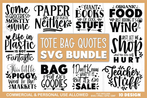 Tote Bag Quotes Bundle SVG Ariyan 
