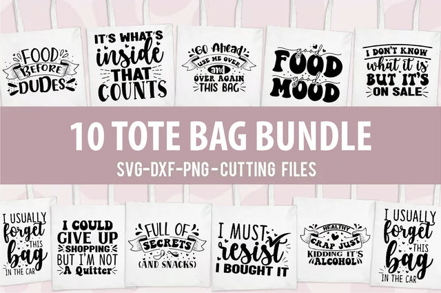 Tote Bag Quotes Bundle SVG Creativeart88 