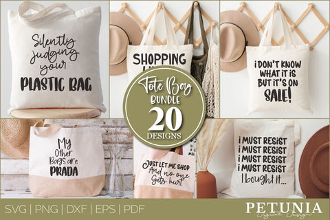 Tote Bag Quotes SVG | Funny Tote Bag SVG Bundle SVG Petunia Digital Design 