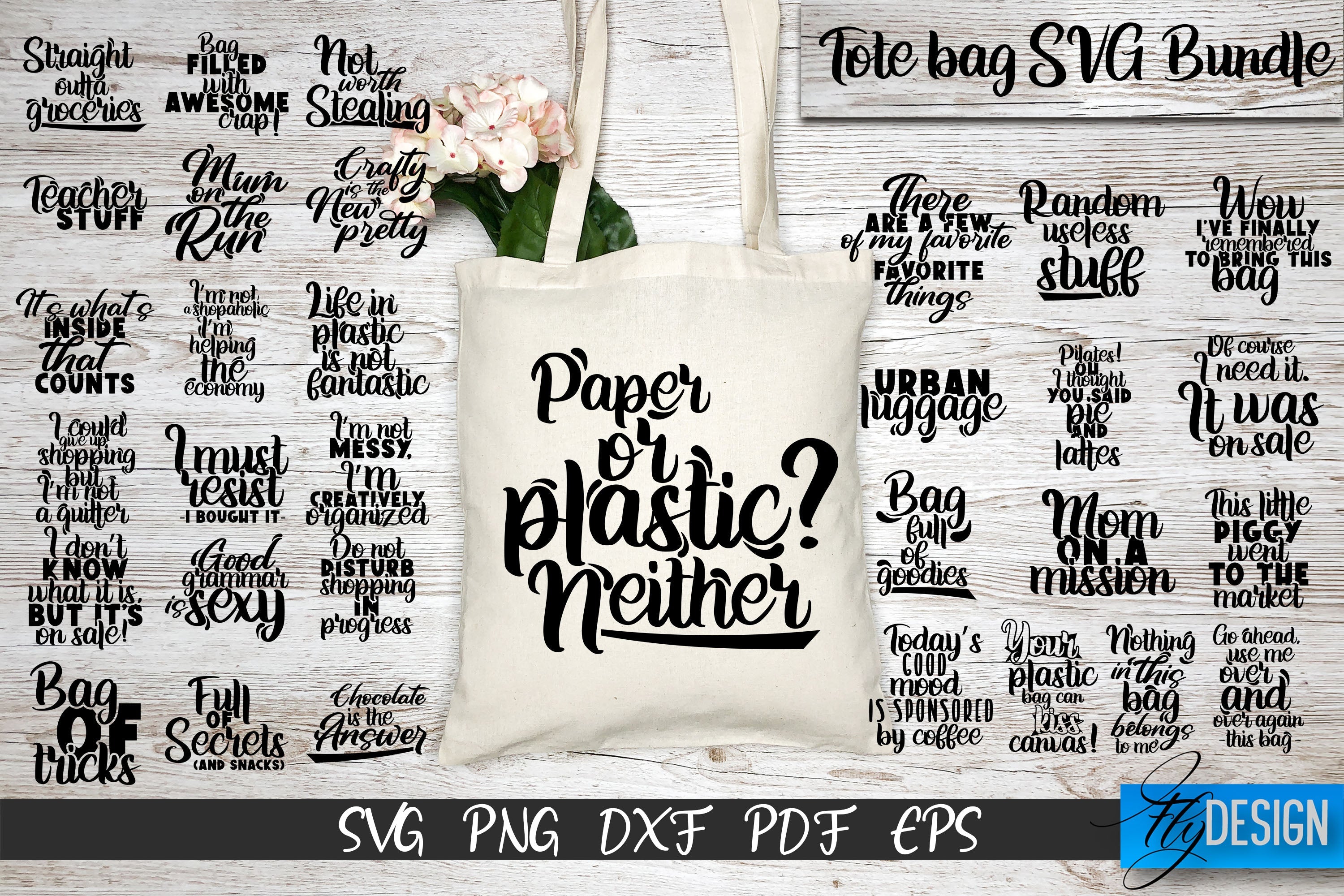 Crafty stuff  Tote bag svg quote - So Fontsy