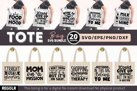 Tote Bag SVG Bundle SVG Regulrcrative 