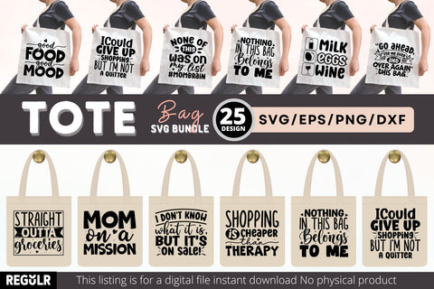 Tote Bag SVG Bundle SVG Regulrcrative 