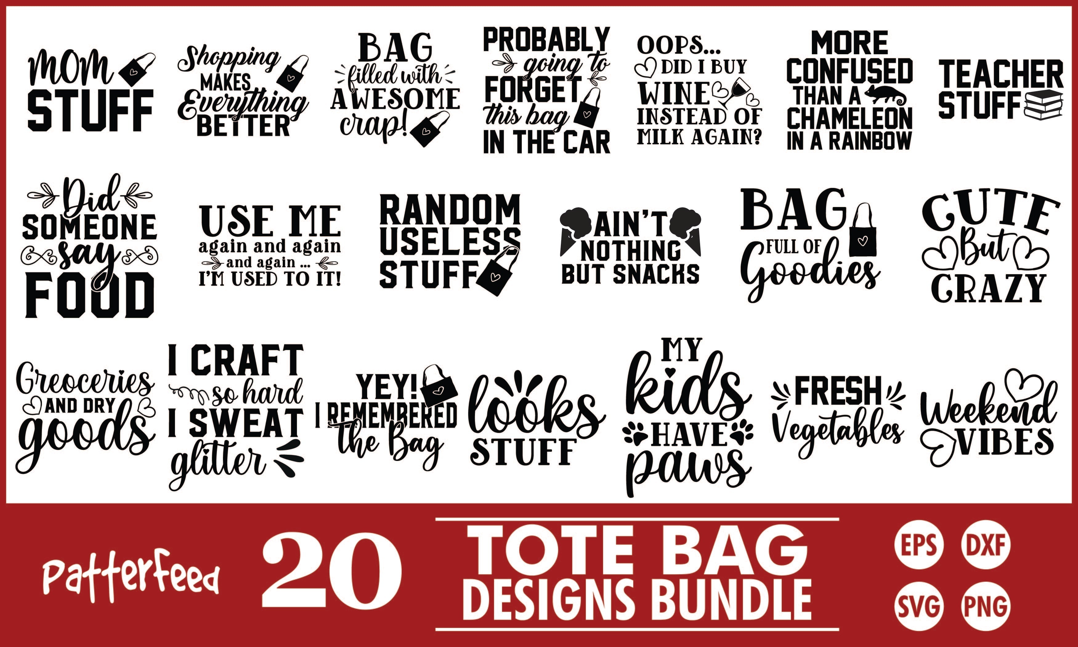 Crafty stuff  Tote bag svg quote - So Fontsy