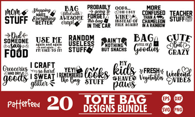 Tote Bag SVG Designs Bundle SVG PatternFeed8 