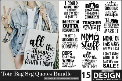 Tote Bag Svg Quotes Bundle SVG Creativeart88 