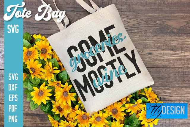 Tote Bag SVG | Shopping Bag Design | Bag SVG SVG Fly Design 