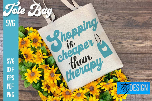 Tote Bag SVG | Shopping Bag Design | Bag SVG SVG Fly Design 