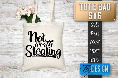 Tote Bag SVG | Tote Bag Quotes SVG | Shopping Bag Sayings SVG SVG Fly Design 