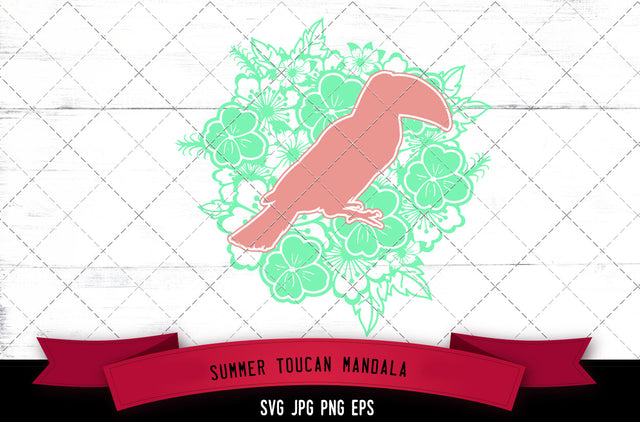 Toucan Floral Mandala SVG Cut File SVG Loveleen Kaur 