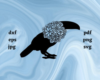 Toucan Mandala SVG Cut File SVG Northern Light SVG 