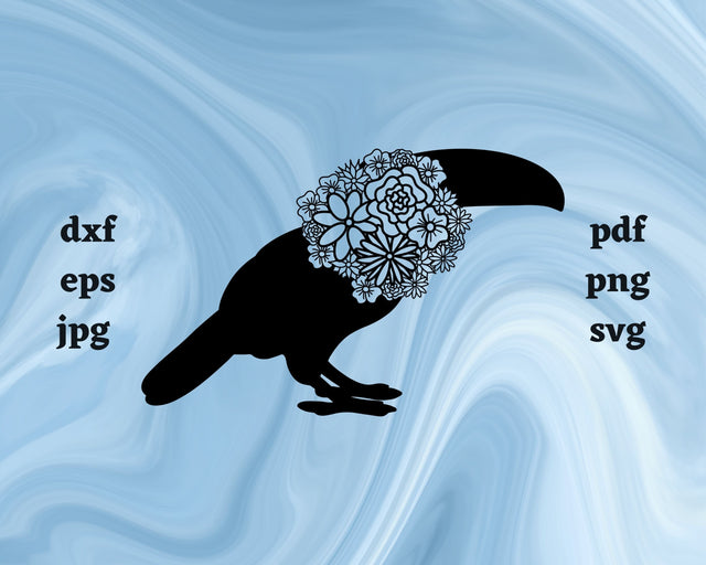 Toucan Mandala SVG Cut File SVG Northern Light SVG 