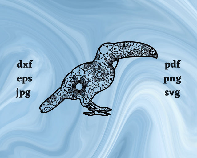 Toucan Mandala SVG Cut File SVG Northern Light SVG 