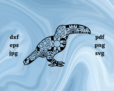 Toucan Mandala SVG Cut File SVG Northern Light SVG 