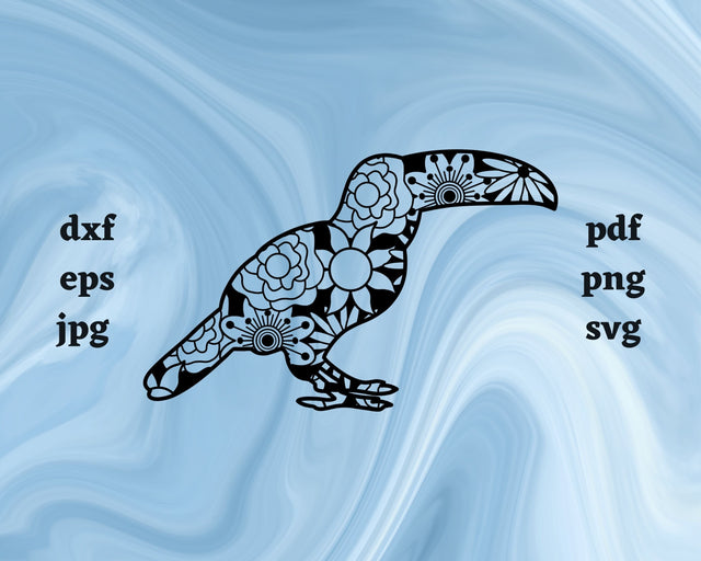 Toucan Mandala SVG Cut File SVG Northern Light SVG 