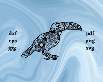 Toucan Mandala SVG Cut File SVG Northern Light SVG 