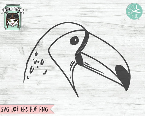 Toucan svg file, Toucan cut file, Animal Face, Toucan Face svg, Animal svg file, Animal Face, Summer svg file, Bird, Tropical Bird svg file SVG Wild Pilot 