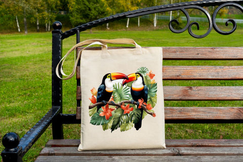 Toucans in Rainforest Sublimation Clipart Bundle Sublimation Regulrcrative 