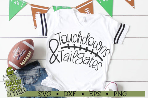 Touchdowns & Tailgates Football Svg Cutting File SVG Crunchy Pickle 