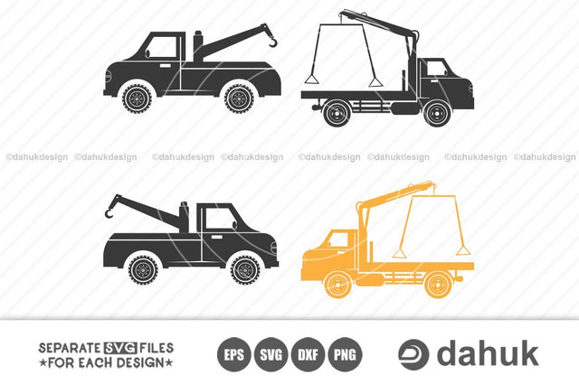 Tow Truck Svg | Truck Svg | Tow Truck vector | Cuttable Design SVG, PNG, DXF & eps Designs SVG dahukdesign 