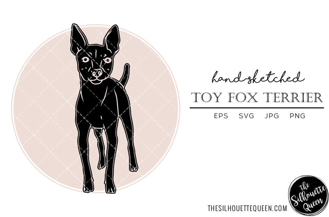 Toy Fox Terrier Hand sketched, hand drawn vector clipart SVG Loveleen Kaur 