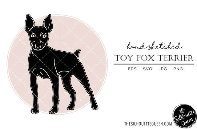 Toy Fox Terrier Hand sketched, hand drawn vector clipart SVG Loveleen Kaur 