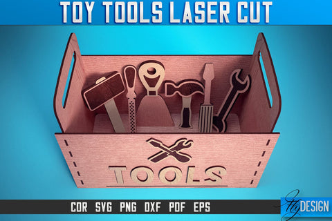 Toy Tools Laser Cut SVG | Boy Game SVG Design | CNC Files SVG Fly Design 