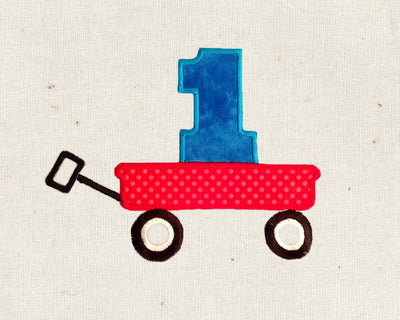Toy Wagon with 1 Applique Embroidery Embroidery/Applique Designed by Geeks 