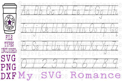 Trace Your ABC's & Numbers for Pre Schoolers - Homeschoolers DIY Tracing Mat SVG mysvgromance 