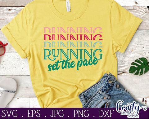 Track and Field Svg - Running - Set The Pace SVG Crafty Mama Studios 