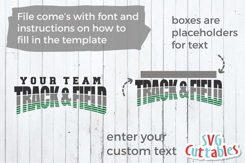 Track and Field Template 004 Svg Cuttables 