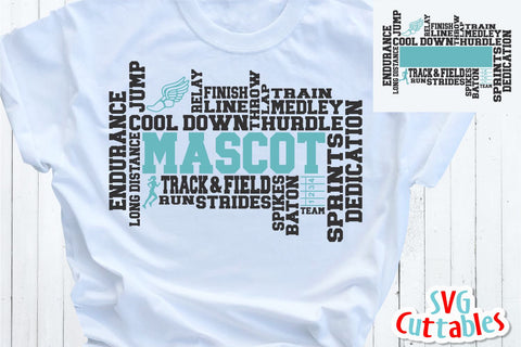 Track and Field Word Art SVG Svg Cuttables 
