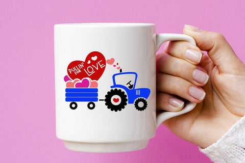 Tractor and Heart Valentine, Valentine cut file SVG dadan_pm 