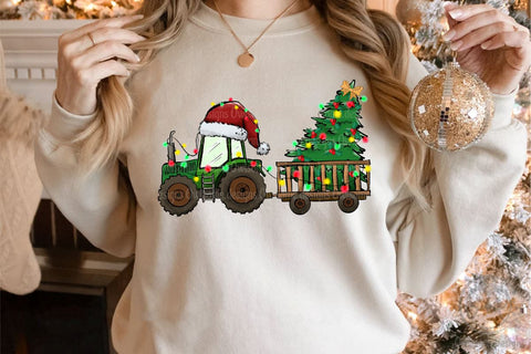 Tractor Farm Christmas Sublimation Sublimation LAM HOANG THUY 