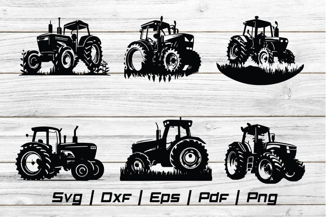Tractor Farmer Silhouette Svg file cut file SVG Johan Ru designs 