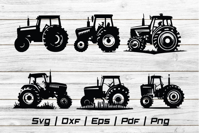 Tractor Farmer Silhouette Svg file cut file SVG Johan Ru designs 