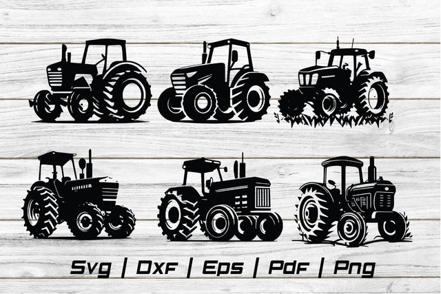 Tractor Farmer Silhouette Svg file cut file SVG Johan Ru designs 