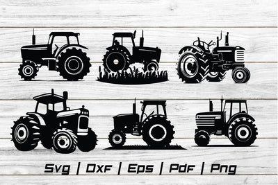 Tractor Farmer Silhouette Svg file cut file SVG Johan Ru designs 