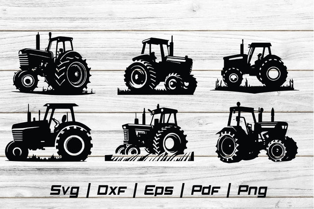 Tractor Farmer Silhouette Svg file cut file SVG Johan Ru designs 